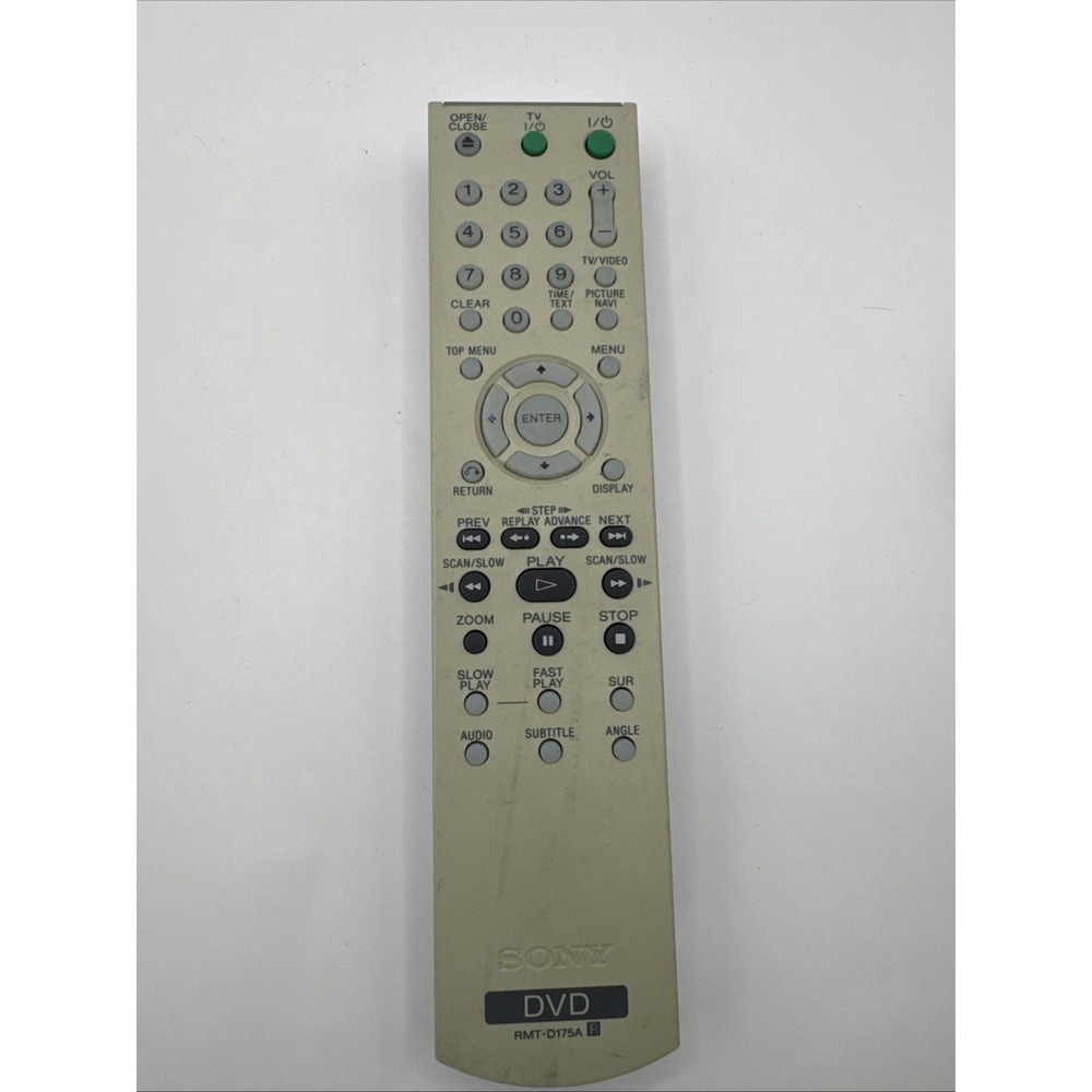 Sony RMT-D175A DVD Player Remote Control Genuine OEM Original - Tested, Works